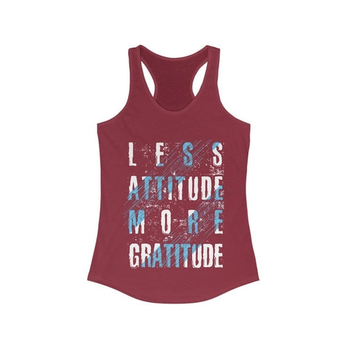 Less Attitude more Gratitude Racerback Tank Top Tee