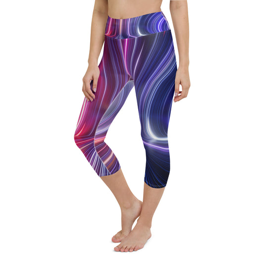 Neon lights Yoga Capri Leggings