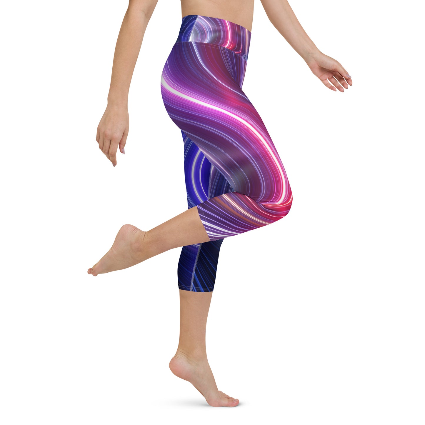 Neon lights Yoga Capri Leggings