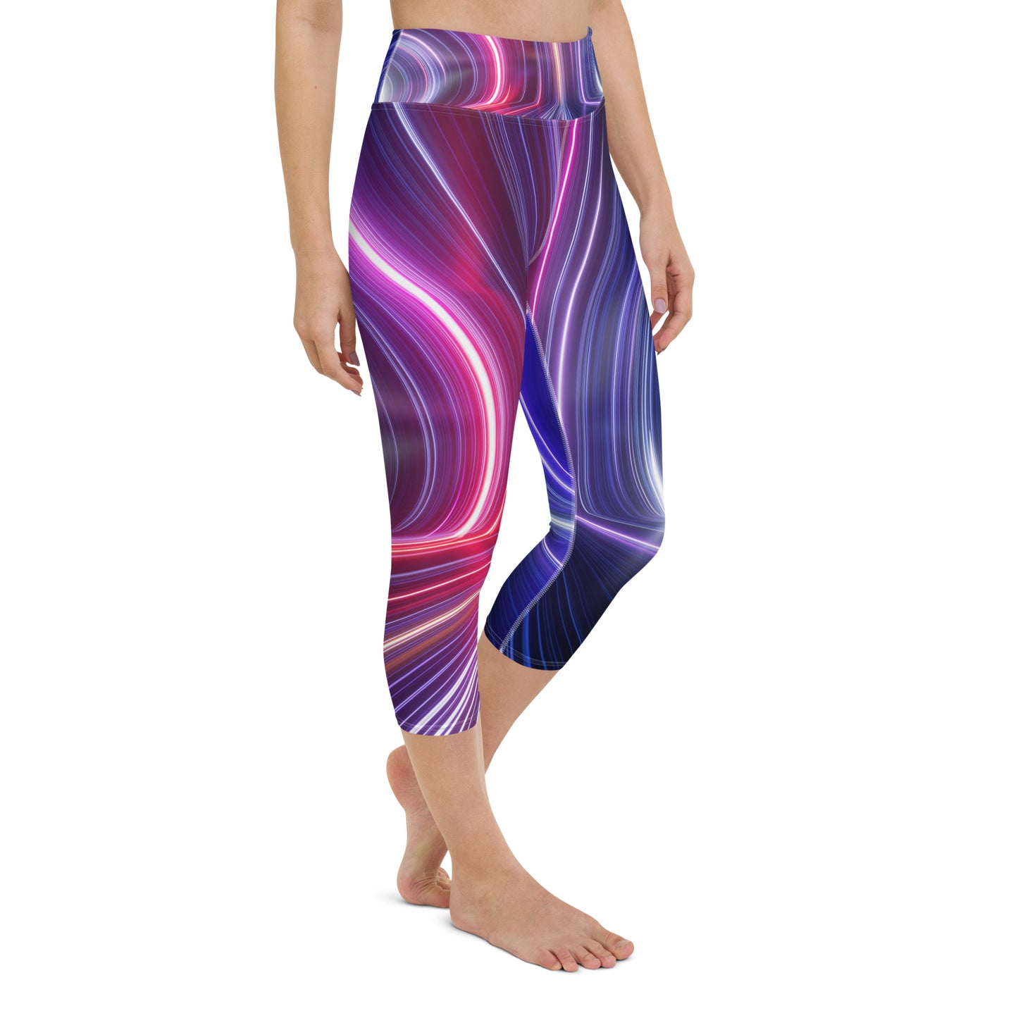 Neon lights Yoga Capri Leggings