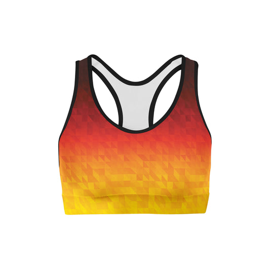 Fiery Triangles Sports Bra