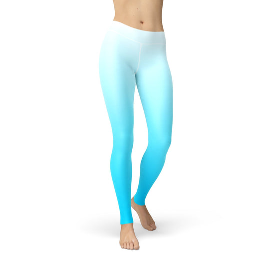 Jean White Blue Ombre Leggings