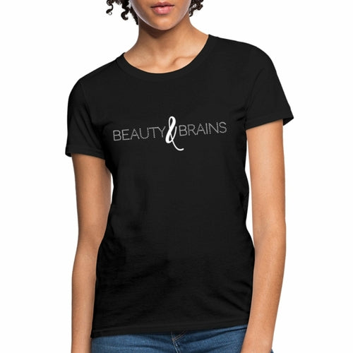 Womens T-Shirt, Beauty And Brains   Graphic Tee