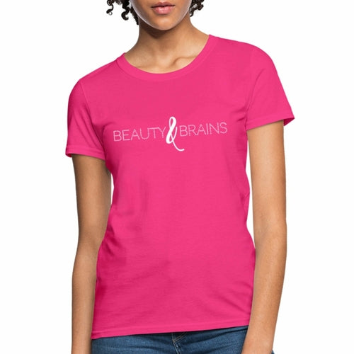 Womens T-Shirt, Beauty And Brains   Graphic Tee