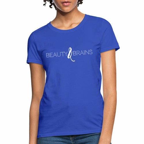 Womens T-Shirt, Beauty And Brains   Graphic Tee